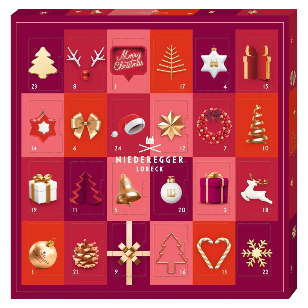 Niederegger Glamour marcipano advento kalendorius