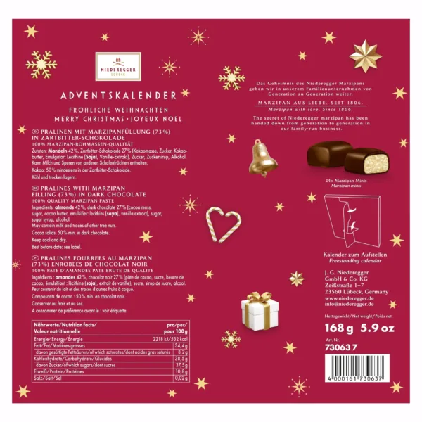 Niederegger Glamour marcipano advento kalendorius