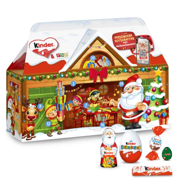 Kinder Mix 3D mājiņas adventes kalendārs